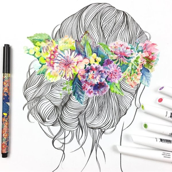 Рисунки маркерами для скетчинга