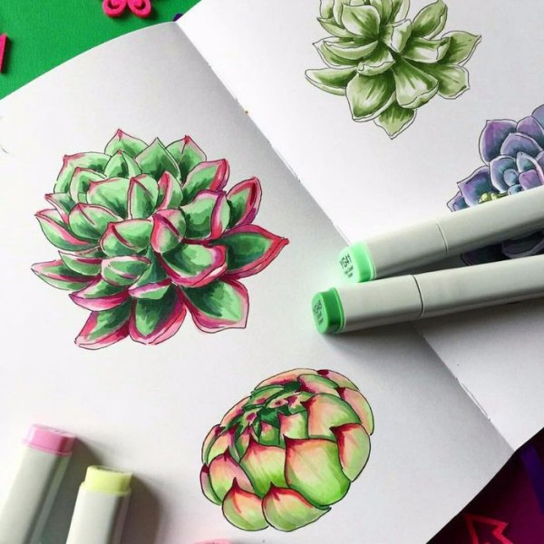 Рисунки маркерами