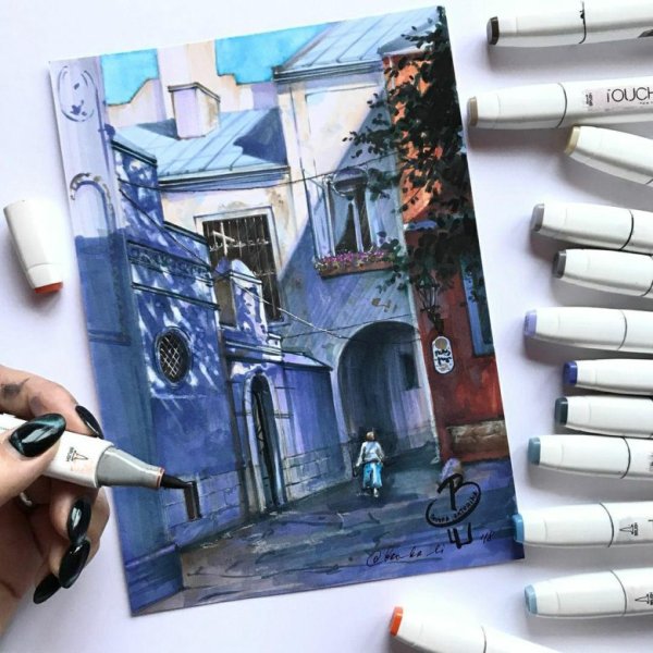 Иллюстрации маркерами