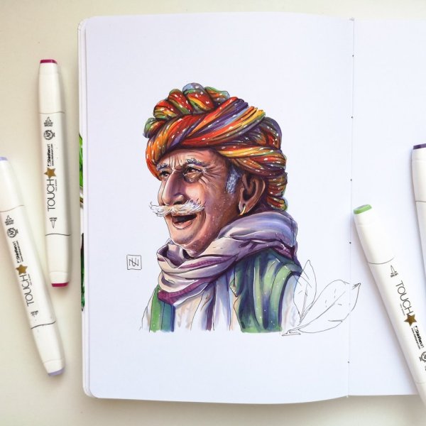 Скетчи маркерами