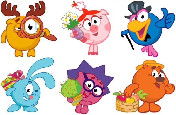 Персонажи мультфильма Смешарики