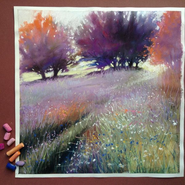 Картины масляной пастелью Джон Эллиот.