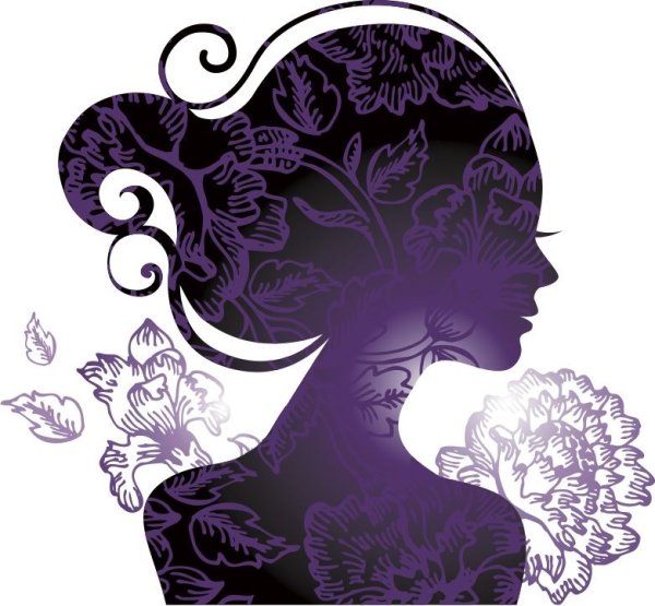 Красивый женский силуэт