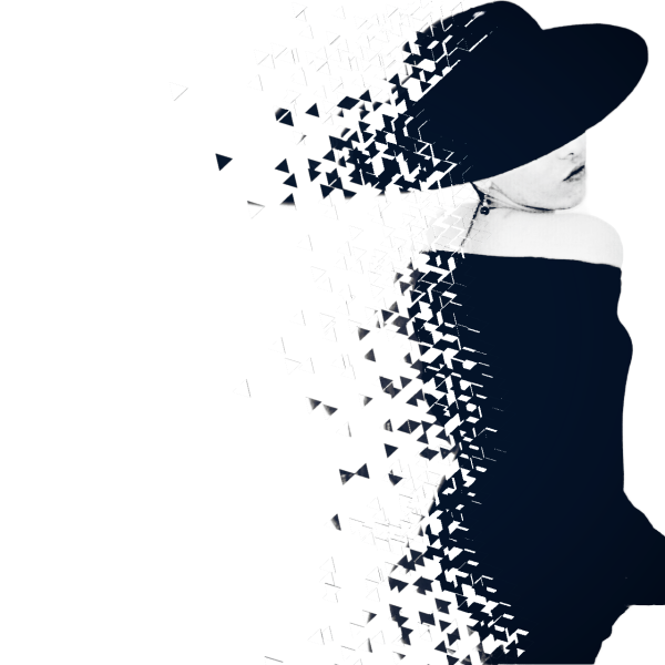 Силуэт девушки абстракция