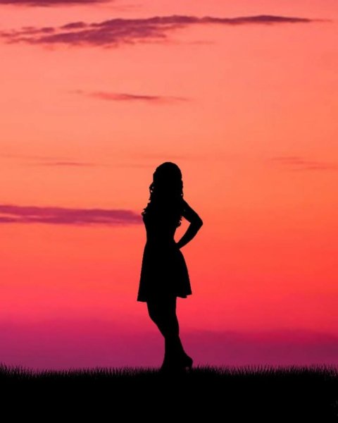 Силуэт на фоне неба