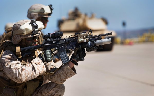 Солдат с hk416