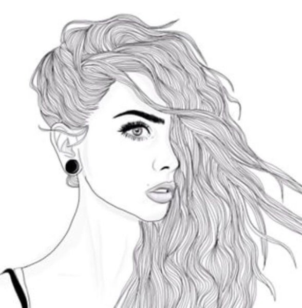 Рисунок девушки карандашом