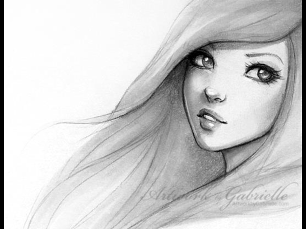 Красивые рисунки девушек карандашом