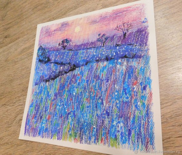 Рисование масляными мелками