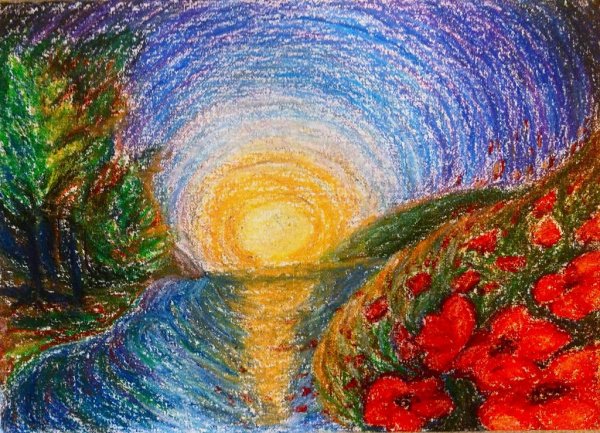 Рисование масляной пастелью