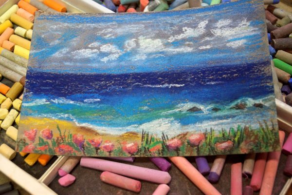 Рисование масляными мелками