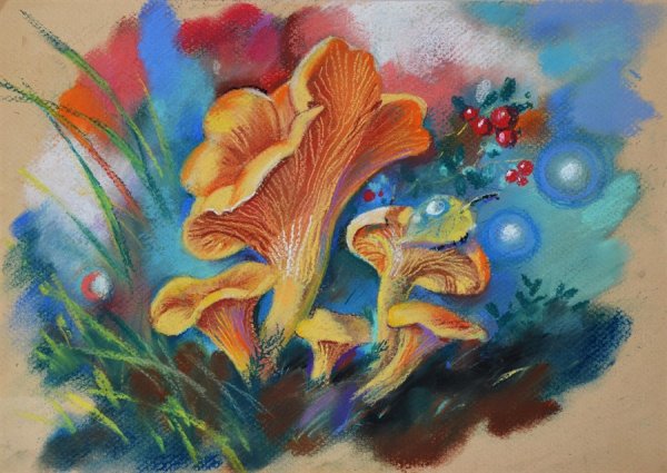 Рисование масляной пастелью