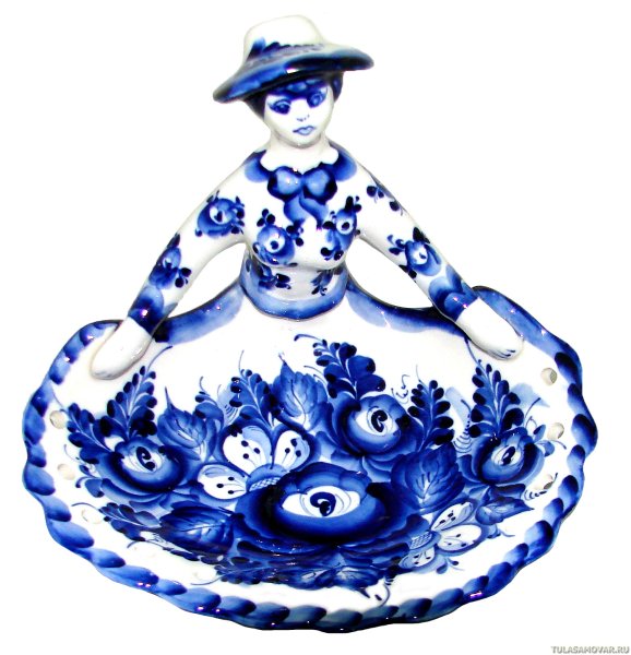 Шкатулка 120*110 (синяя Гжель)