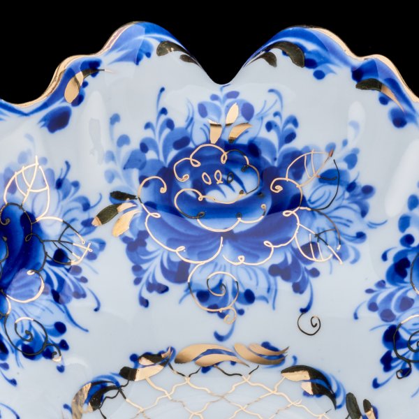 Конфетница "Соната". Гжель