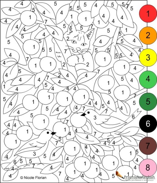 Раскраска по цифрам