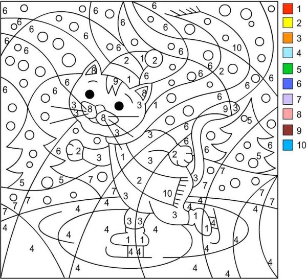 Раскраска по номерам для детей