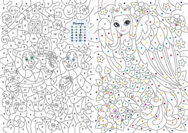 Раскрасить по цифрам