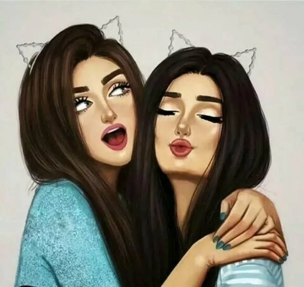 Подруги рисунок