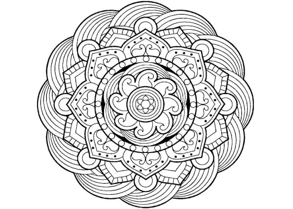 Лотус Мандала Колоринг