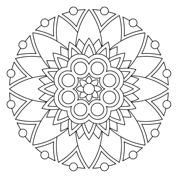 Мандала восьмилучевая