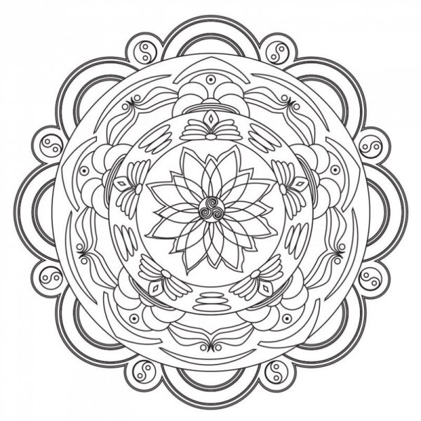 Мандала раскраска для женщин