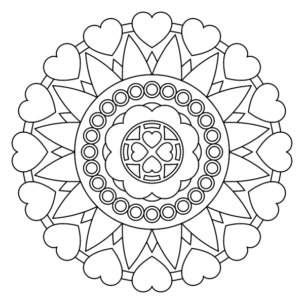 Лотус Мандала Колоринг