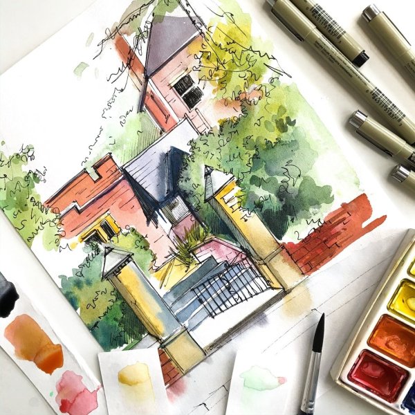 Скетчинг фломастерами