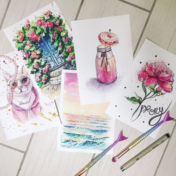 Скетчинг иллюстрации маркерами