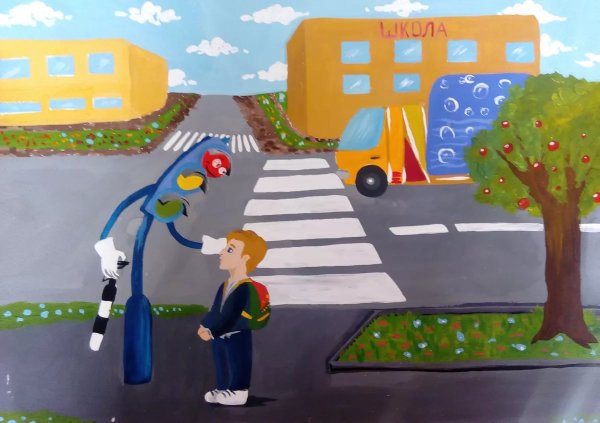 Рисунок дорога и дети 6 класс