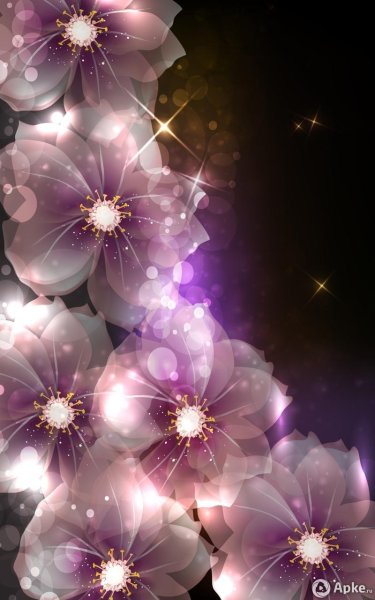 Красивые светящиеся цветы