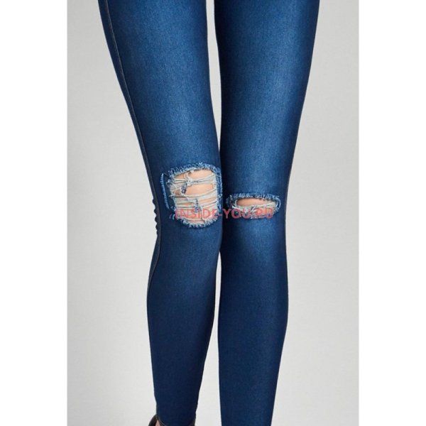 Marilyn legginsy Jeans Rip 02