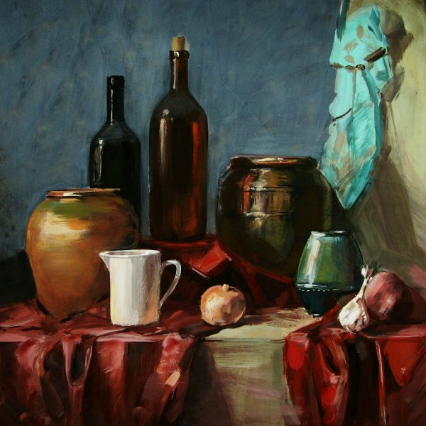 Натюрморт темперой Академическая живопись