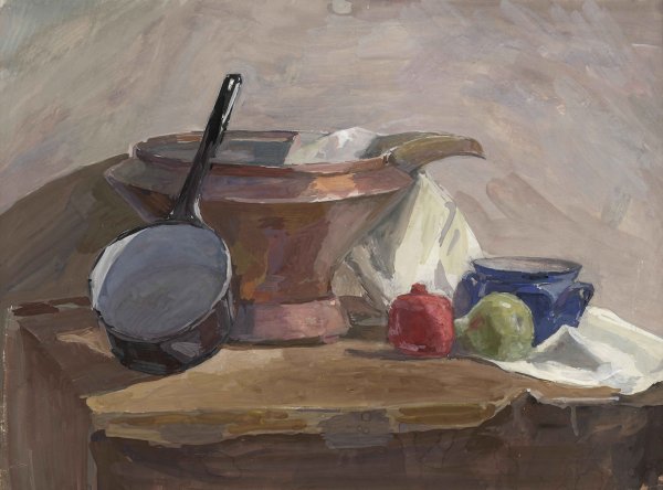 Учебный натюрморт акварелью