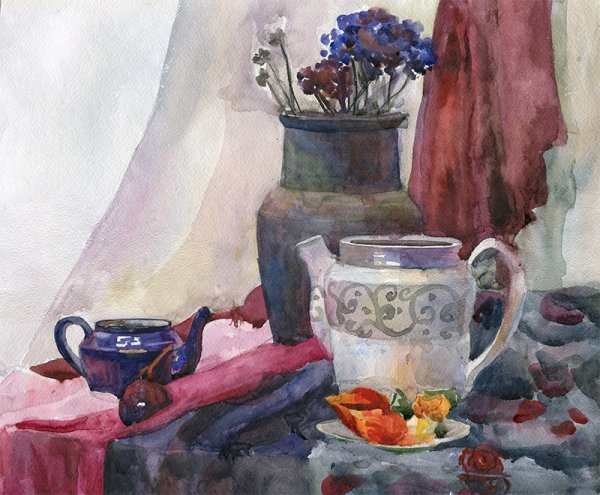 Н Удальцова акварелисты натюрморт