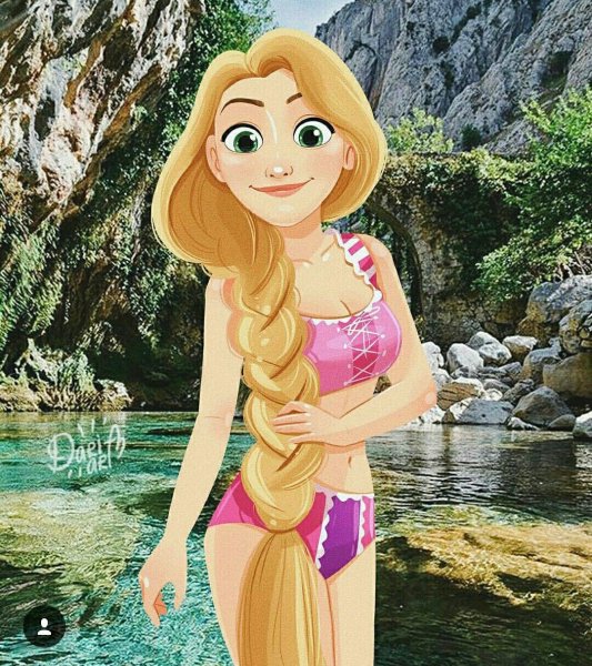 Принцессы Рапунцель Диснея в купальниках