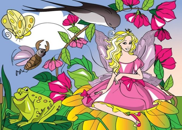 Пазлы Дюймовочка