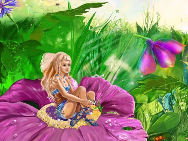 Дюймовочка в цветке