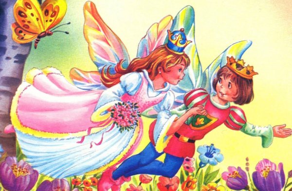 Дюймовочка рисунок цветной