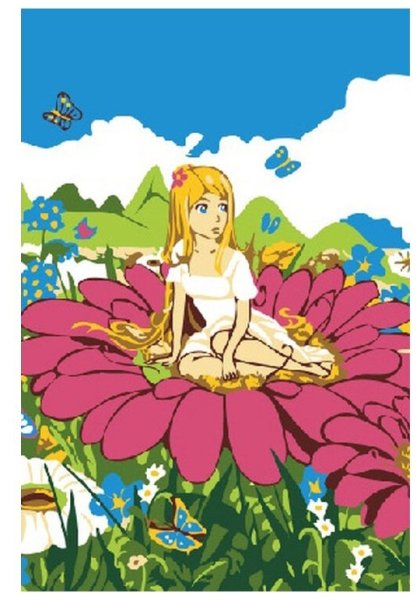 Рисунок Дюймовочки в цвете