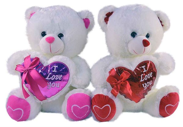 Мишка i Love you с сердечками
