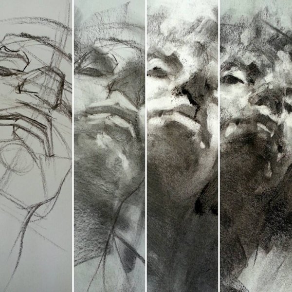Casey Baugh портреты углем