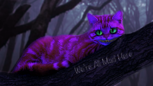 Алиса в стране чудес фон Чеширский кот