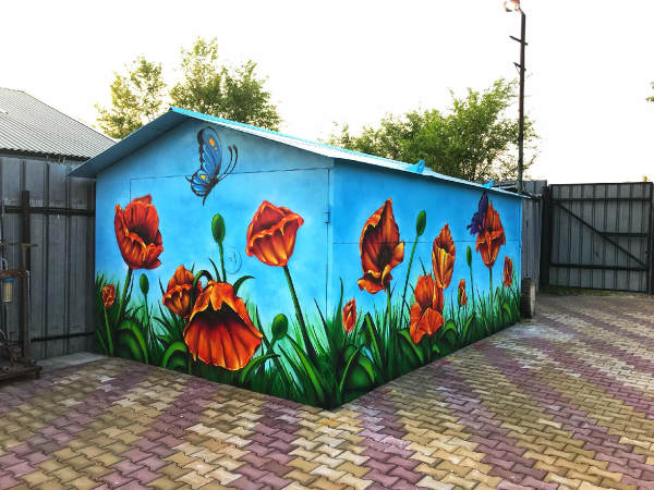 Расписной гараж