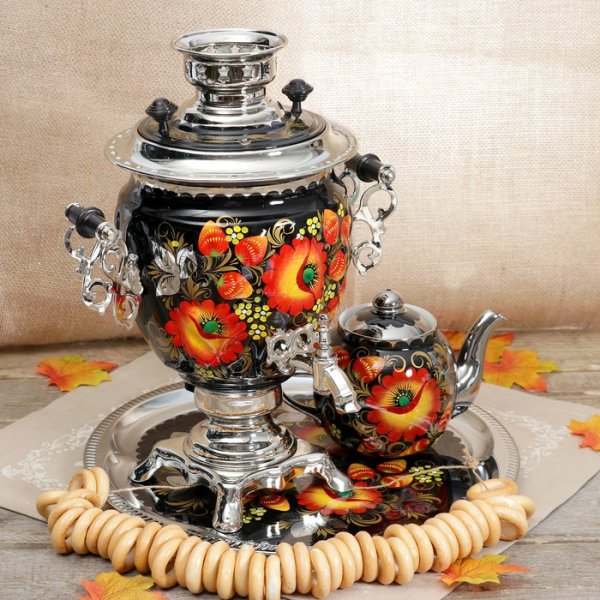 Самовар с чайником