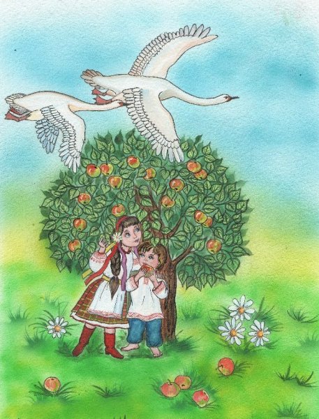 Сказка гуси лебеди