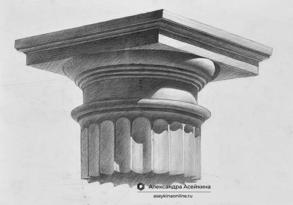 Ионическая Капитель 3д STL