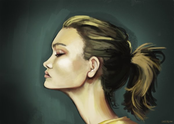 Лицо в профиль арт