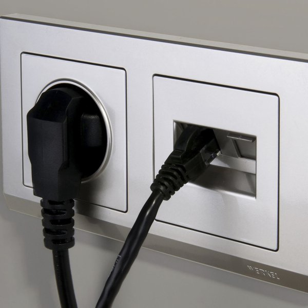 Werkel розетка rj45 двойная серебро