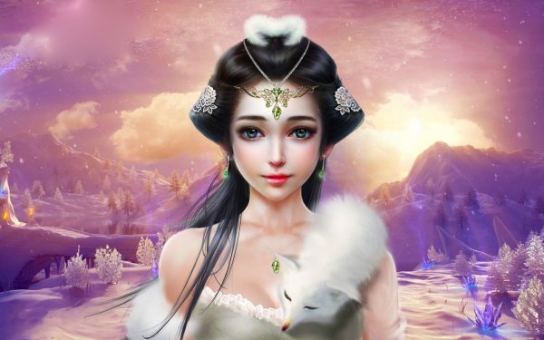 Девушка зима фэнтези