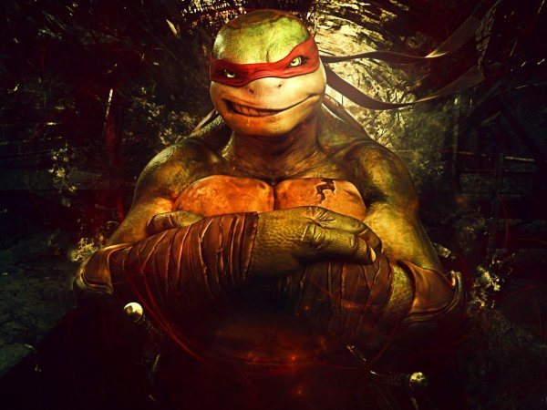 Черепашки ниндзя Рафаэль и Шреддер